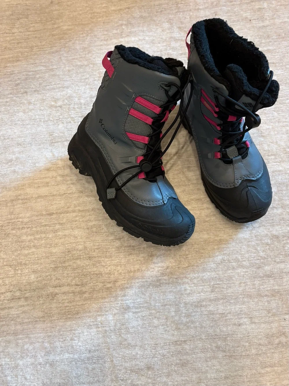 Columbia Youth Unisex Bugaboot Celsius Boot Graphite/Wild Fuchsia- Waterproof